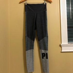Pink Grey Blocking Leggings